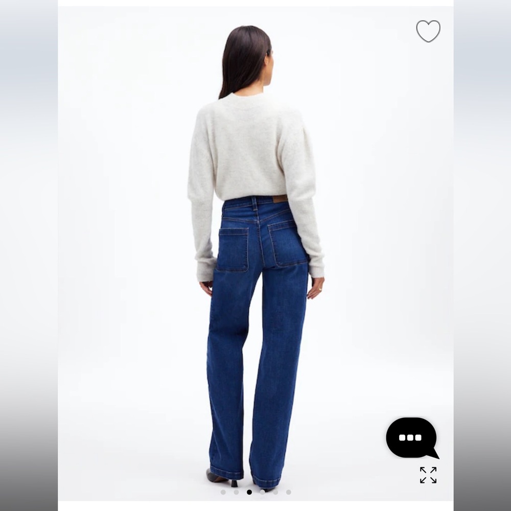 The Emmett Wide-Leg Full Length Jean: Patch Pocket Edition - Picture 4 of 10